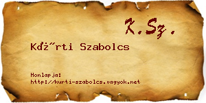 Kürti Szabolcs névjegykártya