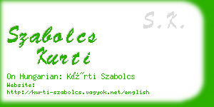 szabolcs kurti business card